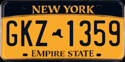 NY license plate GKZ1359