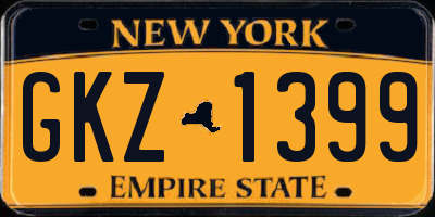 NY license plate GKZ1399