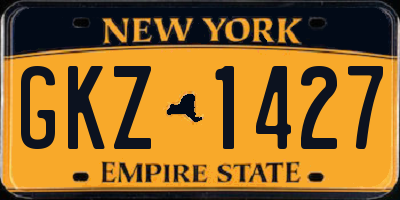 NY license plate GKZ1427