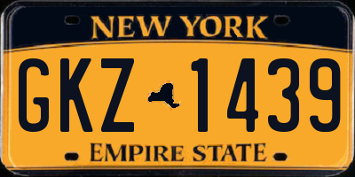 NY license plate GKZ1439
