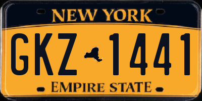 NY license plate GKZ1441