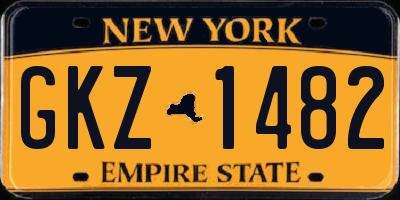 NY license plate GKZ1482