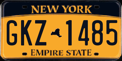 NY license plate GKZ1485
