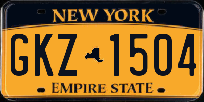 NY license plate GKZ1504