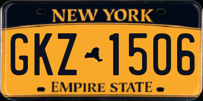 NY license plate GKZ1506