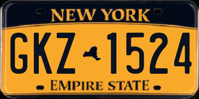 NY license plate GKZ1524