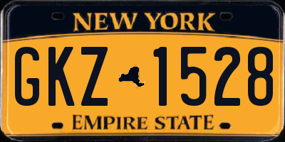 NY license plate GKZ1528