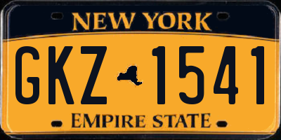 NY license plate GKZ1541