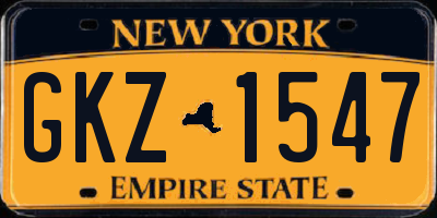 NY license plate GKZ1547