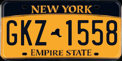 NY license plate GKZ1558