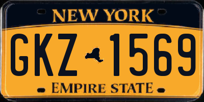 NY license plate GKZ1569