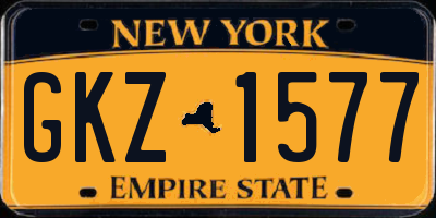 NY license plate GKZ1577