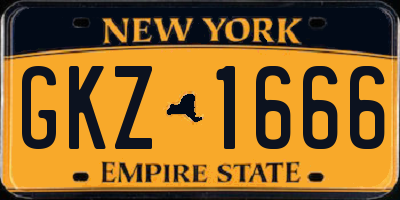 NY license plate GKZ1666