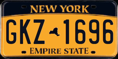 NY license plate GKZ1696