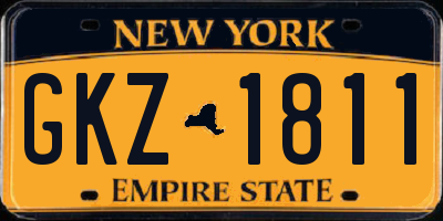 NY license plate GKZ1811