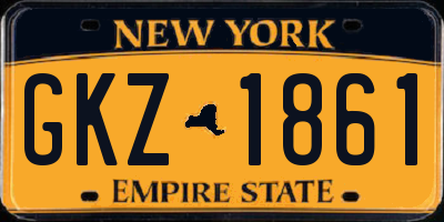 NY license plate GKZ1861