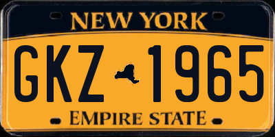 NY license plate GKZ1965
