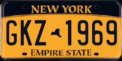 NY license plate GKZ1969