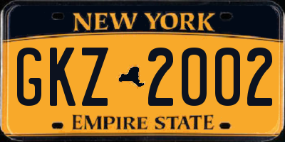 NY license plate GKZ2002