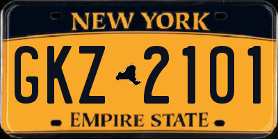 NY license plate GKZ2101