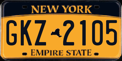 NY license plate GKZ2105