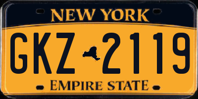NY license plate GKZ2119