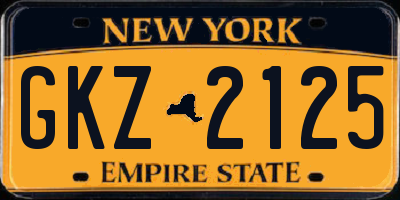 NY license plate GKZ2125