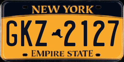 NY license plate GKZ2127