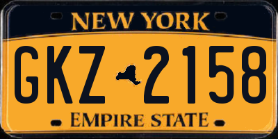 NY license plate GKZ2158