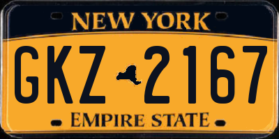 NY license plate GKZ2167