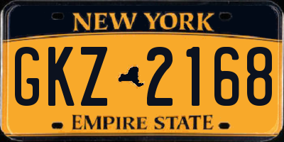 NY license plate GKZ2168