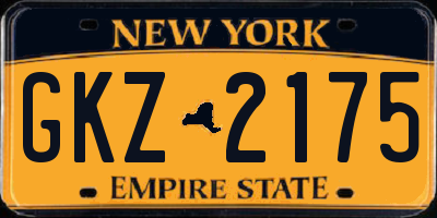 NY license plate GKZ2175