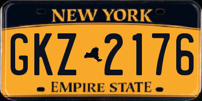 NY license plate GKZ2176
