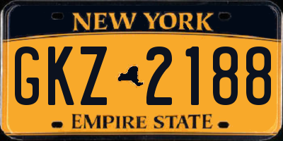 NY license plate GKZ2188