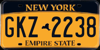 NY license plate GKZ2238
