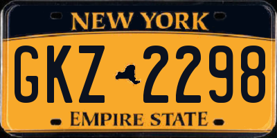 NY license plate GKZ2298