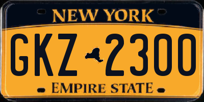 NY license plate GKZ2300
