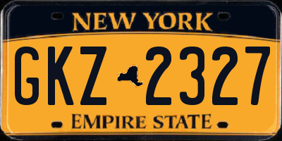 NY license plate GKZ2327