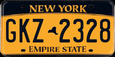 NY license plate GKZ2328