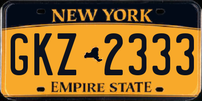 NY license plate GKZ2333