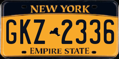 NY license plate GKZ2336