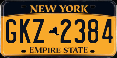 NY license plate GKZ2384
