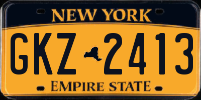 NY license plate GKZ2413