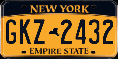 NY license plate GKZ2432