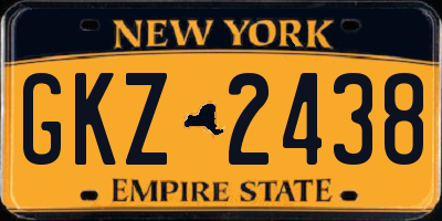 NY license plate GKZ2438