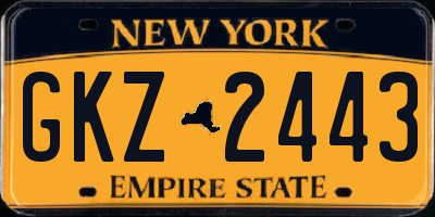 NY license plate GKZ2443