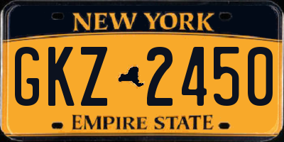 NY license plate GKZ2450