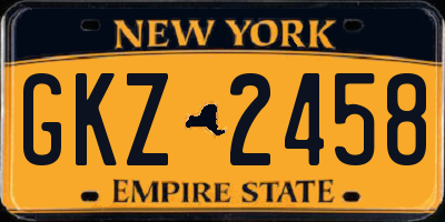 NY license plate GKZ2458