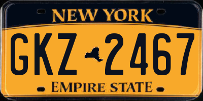 NY license plate GKZ2467