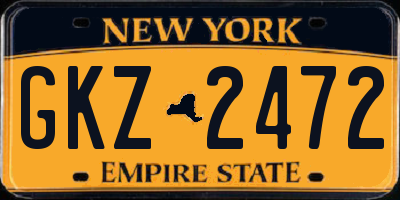 NY license plate GKZ2472